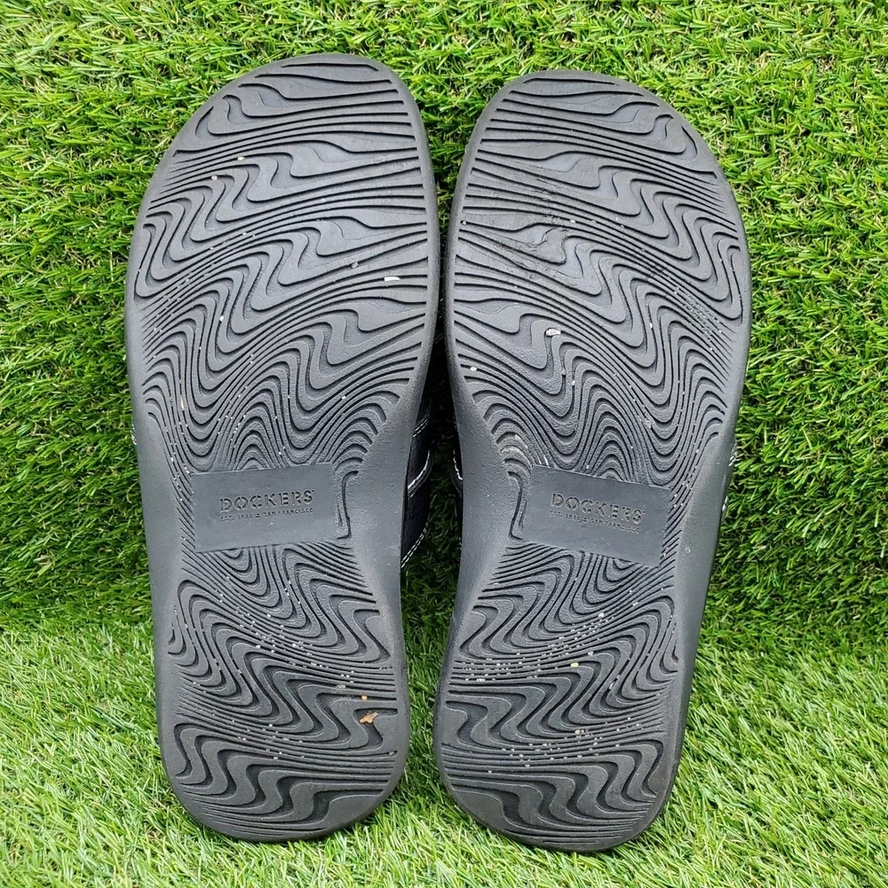Dockers Sunland SIZE 9 Men's Memory Foam Comfort Slide Sandals Black